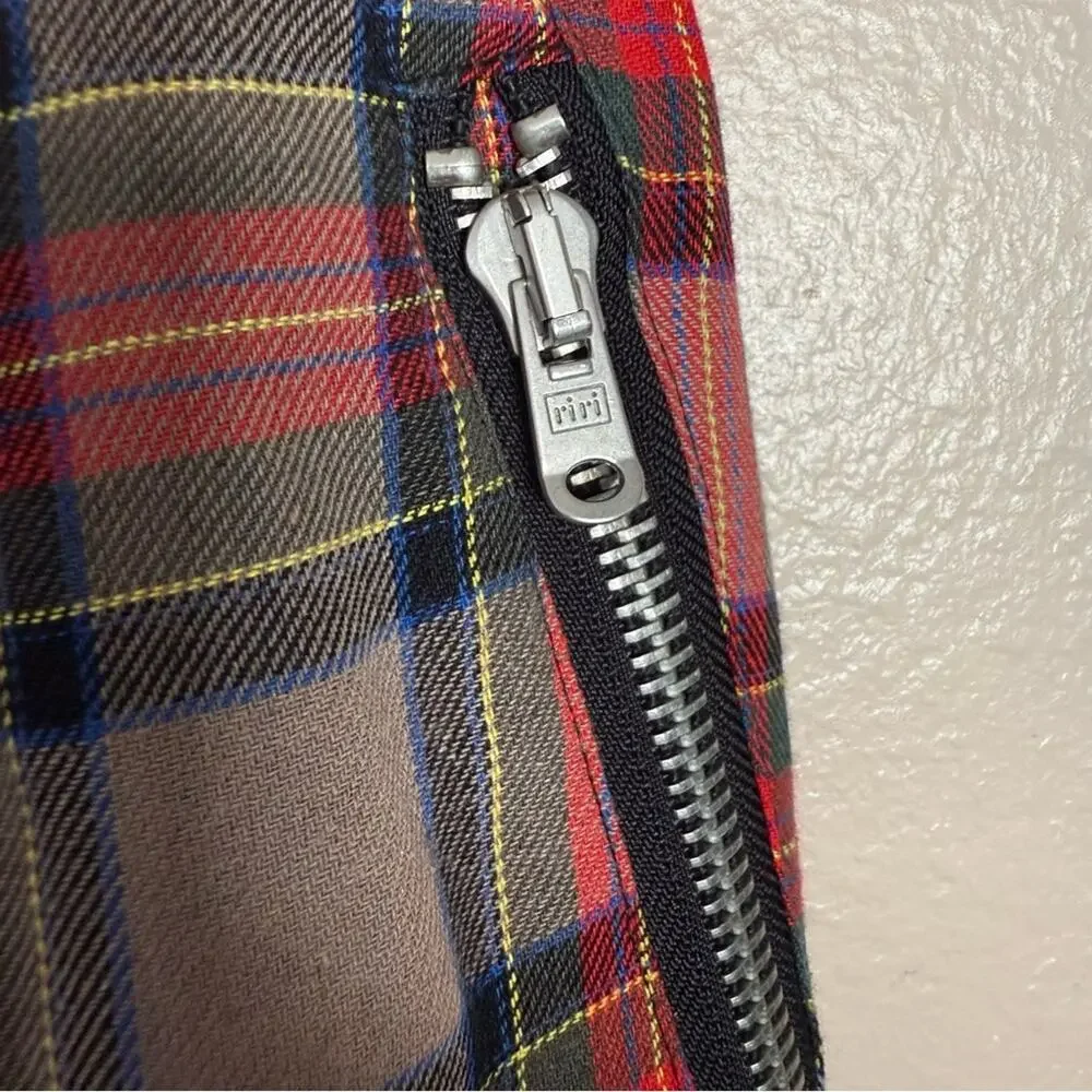 Crysp Denim Plaid Drawstring Basketball Shorts with Zipper Pockets Size Large - Picture 4 of 5